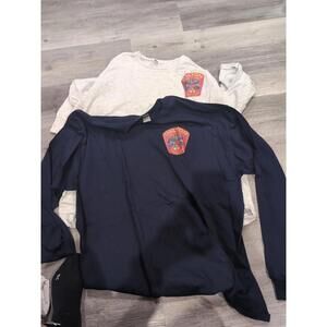 Lot Of 2 Dalton Massachusetts Fire Dept Long Sleeve Shirts Size 2xl